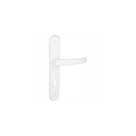 Klamka do drzwi  z szyldem 72 wkład biała